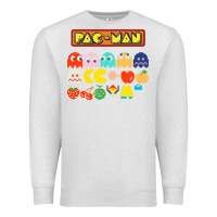 Oatmeal Heather 80s pacman ghosts video games Premium Sweatshirt - artisFamous