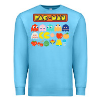 Ocean Blue 80s pacman ghosts video games Premium Sweatshirt - artisFamous