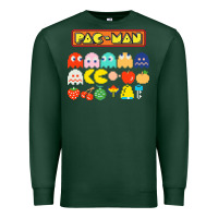 Sports Green 80s pacman ghosts video games Premium Sweatshirt - artisFamous