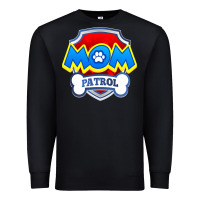Black funny mom patrol  funny dog mom gift birthday party t shirt Premium Sweatshirt - artisFamous