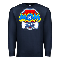 Navy funny mom patrol  funny dog mom gift birthday party t shirt Premium Sweatshirt - artisFamous