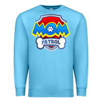 Ocean Blue funny mom patrol  funny dog mom gift birthday party t shirt Premium Sweatshirt - artisFamous