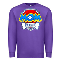 Purple funny mom patrol  funny dog mom gift birthday party t shirt Premium Sweatshirt - artisFamous