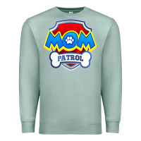Seafoam funny mom patrol  funny dog mom gift birthday party t shirt Premium Sweatshirt - artisFamous