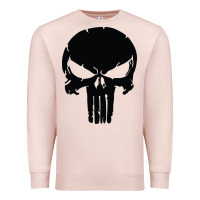 Pale Pink the punisher skull black Premium Sweatshirt - artisFamous
