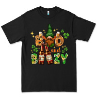 Black St. Patrick's Bad and boozy with gnome Premium Tee - HowdyJamesFarm