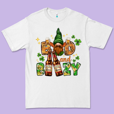 St. Patrick's Bad And Boozy With Gnome Premium Tee Designed By Howdyjamesfarm