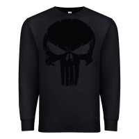 Black the punisher skull black Premium Sweatshirt - artisFamous