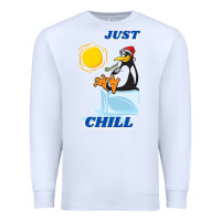 White Just Chill Premium Sweatshirt - artisFamous