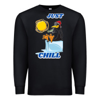 Black Just Chill Premium Sweatshirt - artisFamous