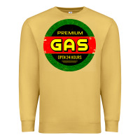 Antique Gold GARAGE CAR GASOLINE Premium Sweatshirt - artisFamous