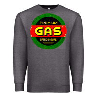 Charcoal Heather GARAGE CAR GASOLINE Premium Sweatshirt - artisFamous