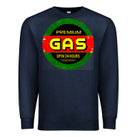 Navy GARAGE CAR GASOLINE Premium Sweatshirt - artisFamous