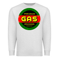Oatmeal Heather GARAGE CAR GASOLINE Premium Sweatshirt - artisFamous