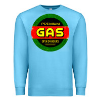 Ocean Blue GARAGE CAR GASOLINE Premium Sweatshirt - artisFamous