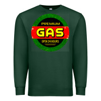Sports Green GARAGE CAR GASOLINE Premium Sweatshirt - artisFamous