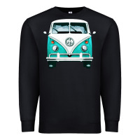 Black hippie surf van Premium Sweatshirt - artisFamous
