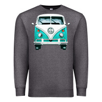 Charcoal Heather hippie surf van Premium Sweatshirt - artisFamous