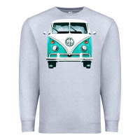 Heather Grey hippie surf van Premium Sweatshirt - artisFamous