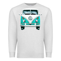 Oatmeal Heather hippie surf van Premium Sweatshirt - artisFamous