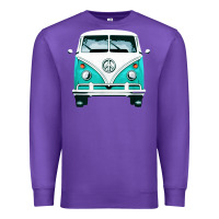 Purple hippie surf van Premium Sweatshirt - artisFamous