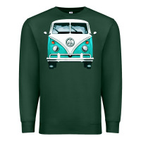 Sports Green hippie surf van Premium Sweatshirt - artisFamous