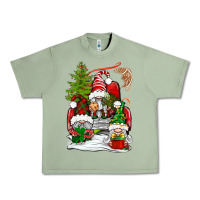Oil Green christmas gnome truck Urban Heavy Tee - BundleAndBundleShop