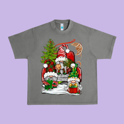 Christmas Gnome Truck Urban Heavy Tee Designed By Bundleandbundleshop