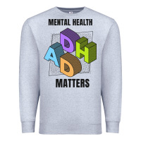 Heather Grey adhd mental health matters Premium Sweatshirt - artisFamous