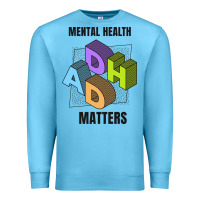Ocean Blue adhd mental health matters Premium Sweatshirt - artisFamous