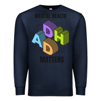 Navy adhd mental health matters Premium Sweatshirt - artisFamous