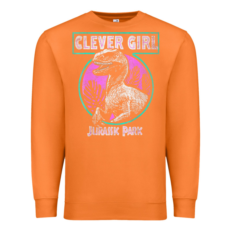 Distressed Teal Raptor Clever Girl T Shirt Premium Sweatshirt by artisFamous | Teevron