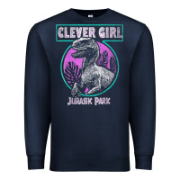Navy distressed teal raptor clever girl t shirt Premium Sweatshirt - artisFamous