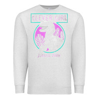 Oatmeal Heather distressed teal raptor clever girl t shirt Premium Sweatshirt - artisFamous