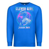 True Royal distressed teal raptor clever girl t shirt Premium Sweatshirt - artisFamous