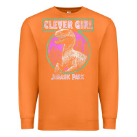 Distressed Teal Raptor Clever Girl T Shirt Premium Sweatshirt | Teevron