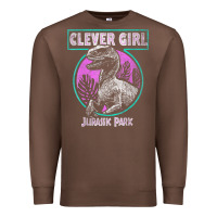 Chestnut distressed teal raptor clever girl t shirt Premium Sweatshirt - artisFamous