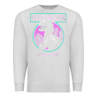 Dove Grey distressed teal raptor clever girl t shirt Premium Sweatshirt - artisFamous