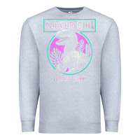 Heather Grey distressed teal raptor clever girl t shirt Premium Sweatshirt - artisFamous