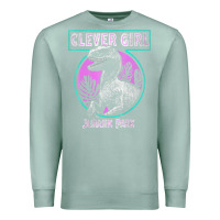 Seafoam distressed teal raptor clever girl t shirt Premium Sweatshirt - artisFamous