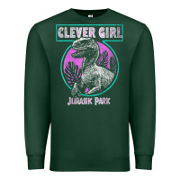 Sports Green distressed teal raptor clever girl t shirt Premium Sweatshirt - artisFamous