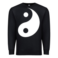 Black yin yang Premium Sweatshirt - artisFamous