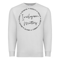 Dove Grey inclusion matters with empathy bravery respect Premium Sweatshirt - artisFamous