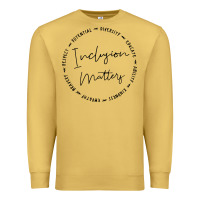 Inclusion Matters With Empathy Bravery Respect Premium Sweatshirt | Teevron