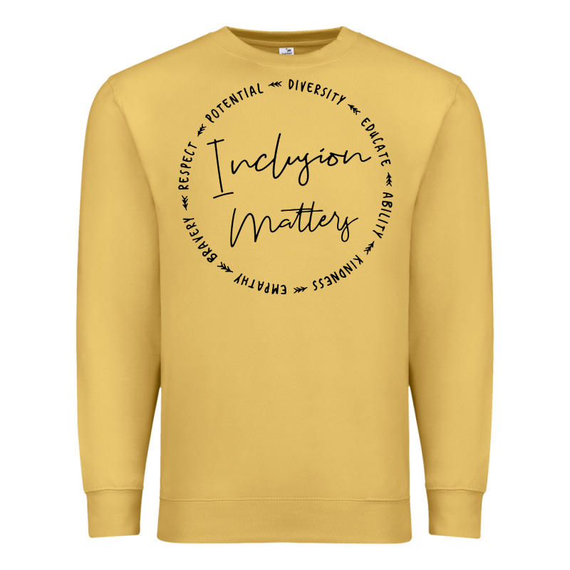 Inclusion Matters With Empathy Bravery Respect Premium Sweatshirt by artisFamous | Teevron