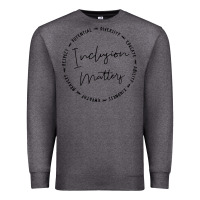 Charcoal Heather inclusion matters with empathy bravery respect Premium Sweatshirt - artisFamous
