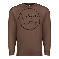 Chestnut inclusion matters with empathy bravery respect Premium Sweatshirt - artisFamous
