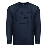 Navy inclusion matters with empathy bravery respect Premium Sweatshirt - artisFamous