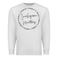 Oatmeal Heather inclusion matters with empathy bravery respect Premium Sweatshirt - artisFamous