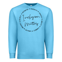Ocean Blue inclusion matters with empathy bravery respect Premium Sweatshirt - artisFamous